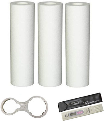 MG WATER SOLUTION 3 Pcs. of 10" Polypropylene (PP) Spun Filter Candle Suitable for All Types of Domestic Water Purifiers (Size: 10" x 2.5") with 1 Pc. 10" 2in1 Multi Wrench Spanner Key & 1 Pc. TDS Meter Solid Filter Cartridge(0.5, Pack of 5) deal from flipkart MG WATER SOLUTION 3 Pcs. of 10" Polypropylene (PP) Spun Filter Candle Suitable for All Types of Domestic Water Purifiers (Size: 10" x 2.5") with 1 Pc. 10" 2in1 Multi Wrench Spanner Key & 1 Pc. TDS Meter Solid Filter Cartridge(0.5, Pack of 5) deal from flipkart