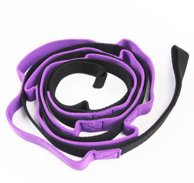 Leosportz 8 Loop Yoga Strap Made from Durable Nylon Cotton Yoga Strap(Purple)
