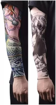 Tryo Nylon Arm Sleeve For Men & Women With Tattoo(Free, Multicolor)