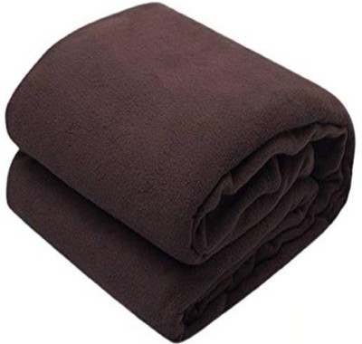 Blessing Home Striped Double Mink Blanket for  Heavy Winter(Polyester, Brown)