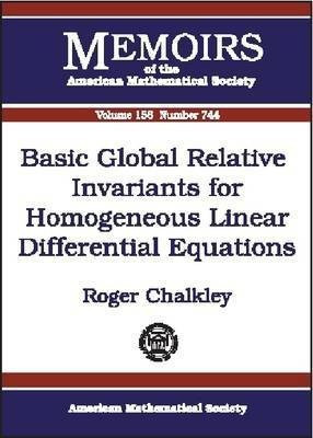 Basic Global Relative Invariants for Homogeneous Linear Differential Equations(English, Paperback, unknown)