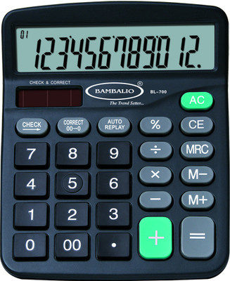 BAMBALIO BL-700 3 Years Warranty Basic  Calculator(12 Digit)
