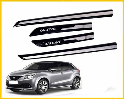 VRT Baleno Car Door Side Beading with 3M Adhesive Tape for Maruti Suzuki Baleno Cromeline (Black) - Set of 4 Pieces Car Beading Roll For Door