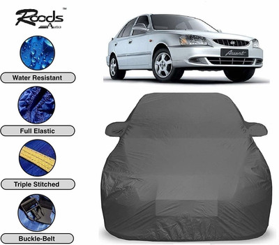 ROODS AUTO Car Cover For Hyundai Accent Viva (Without Mirror Pockets)(Grey)