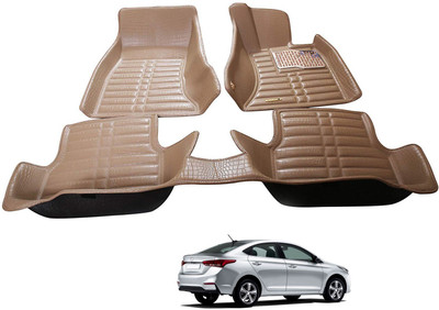 AYW Plastic 5D Mat For  Hyundai Verna Fluidic(Beige)