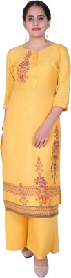 RISHKAN Women Kurti Palazzo Set