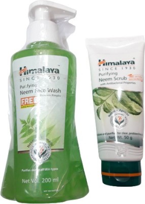 HIMALAYA Herbals Purifying Neem  200 ml & Purifying Neem Face Scrub 50 g Face Wash(200 ml)