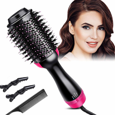 WAKTORO Hot Air Brush Professional One Step Hair Dryer & Volumizer 3 in 1 Upgrade Anti-scald Negative Ionic Technology Hair Straightener Brush Hair Straightener Brush(Black)