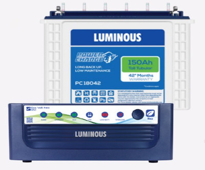 Luminous Eco Volt 850 Va Rcst Tubular Inverter Battery 150ah 850 Va Sine Wave Best Price In India As On 21 June 17 Compare Prices Buy Luminous Eco Volt 850 Luminous Eco Volt 850 Va Rcst Tubular Inverter Battery 150ah 850 Va Sine Wave Best Price In India As On 21 June 17 Compare Prices Buy Luminous Eco Volt 850