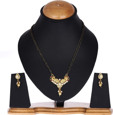 ZENEME Alloy Gold-plated Gold Jewellery Set(Pack of 1)