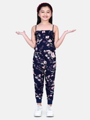 naughty ninos Floral Print Girls Jumpsuit