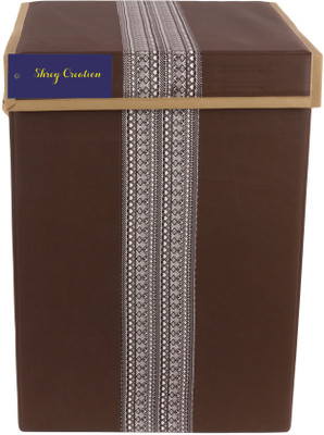 Shrey Creation 50 L Brown Laundry Basket(Non Woven)