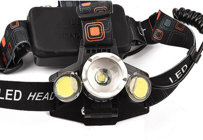 SEAHAVEN LED High Power Zoom Headlamp Camping Night Head Light LED Headlamp(Multicolor)
