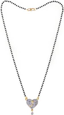 Vraj india J Letter Alphabet Name Gold Plated New Collection Pendant Locket For Girls/Women Gold-plated Alloy Latest Style Design New Model Mangalsutras Alloy Mangalsutra