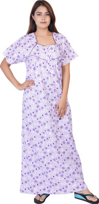 Kastoori Creation Women Nighty(Purple)
