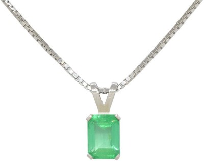 RATAN BAZAAR Ratan Bazaar Natural & Genuine Emerald Stone Pendant Emerald Stone Pendant