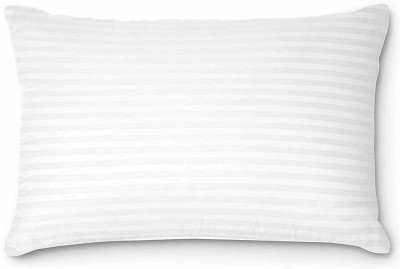 Go Gabana Polyester Fibre Stripes Sleeping Pillow Pack of 1(White)