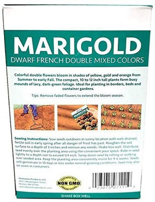 VibeX Seed Mixture, Dwarf French Double Mixed Colors Marigold Seed(100 per packet)