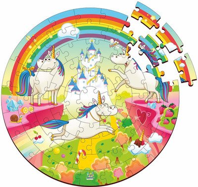 Webby Wooden Unicorn Jigsaw Puzzle, 60 Pcs(60 Pieces)