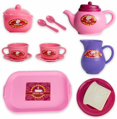 ARNIYAVALA Premium Quality Tea Party Set for Kids. 12Durable Plastic Pieces, Safe and BPA Free for Childrens Tea Party and Fun