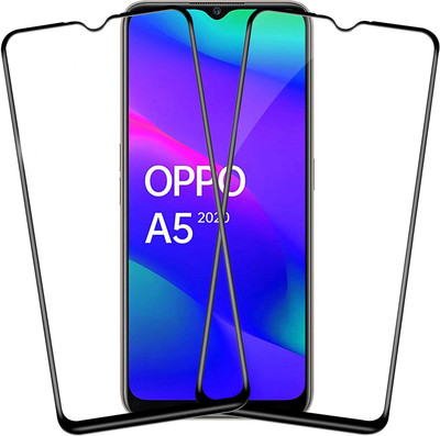 TINGTONG Edge To Edge Tempered Glass for Oppo A5 2020(Pack of 2)