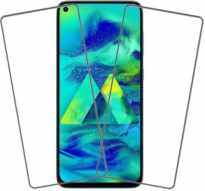 TINGTONG Edge To Edge Tempered Glass for Samsung Galaxy M40(Pack of 2)