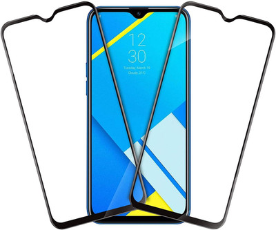 TINGTONG Edge To Edge Tempered Glass for Realme C2(Pack of 2)