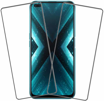 TINGTONG Edge To Edge Tempered Glass for Realme X3(Pack of 2)