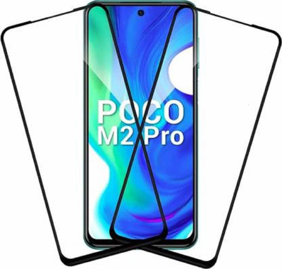 TINGTONG Edge To Edge Tempered Glass for Poco M2 Pro(Pack of 2)