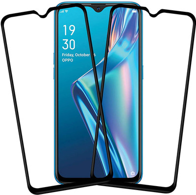 TINGTONG Edge To Edge Tempered Glass for Oppo A12(Pack of 2)