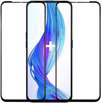 TINGTONG Edge To Edge Tempered Glass for Realme X(Pack of 2)