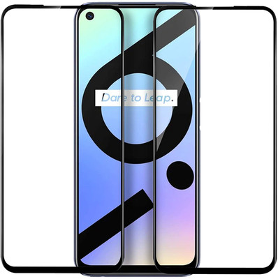 TINGTONG Edge To Edge Tempered Glass for Realme 6i(Pack of 2)