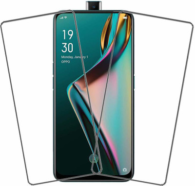 Slugabed Edge To Edge Tempered Glass for OPPO K3(Pack of 2)