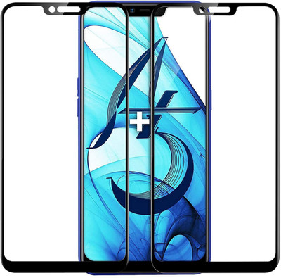 TINGTONG Edge To Edge Tempered Glass for Oppo A5(Pack of 2)