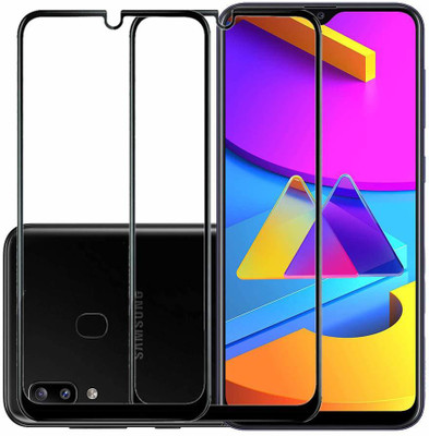 TINGTONG Edge To Edge Tempered Glass for Samsung Galaxy M10s(Pack of 2)