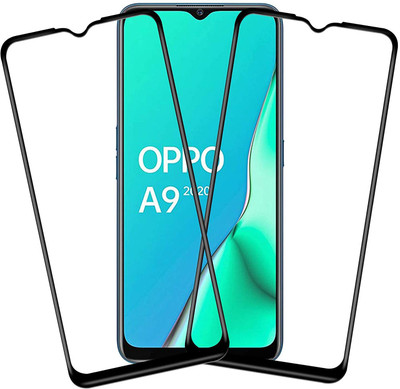 TINGTONG Edge To Edge Tempered Glass for Oppo A9 2020(Pack of 2)
