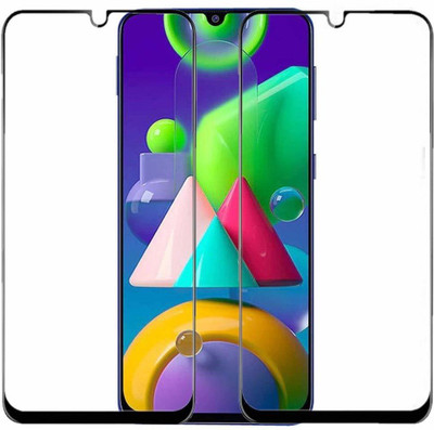TINGTONG Edge To Edge Tempered Glass for Samsung Galaxy M21(Pack of 2)