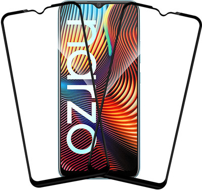 Slugabed Edge To Edge Tempered Glass for Realme Narzo 20(Pack of 2)