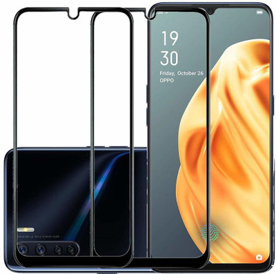 TINGTONG Edge To Edge Tempered Glass for Oppo F15(Pack of 2)