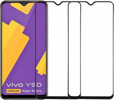TINGTONG Edge To Edge Tempered Glass for Vivo Y90(Pack of 2)