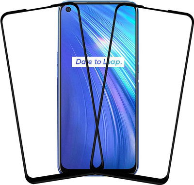 TINGTONG Edge To Edge Tempered Glass for Realme 6(Pack of 2)