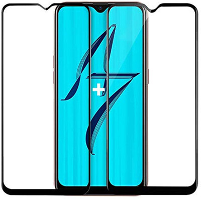 TINGTONG Edge To Edge Tempered Glass for Oppo A7(Pack of 2)