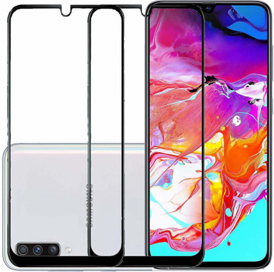 TINGTONG Edge To Edge Tempered Glass for Samsung Galaxy A70(Pack of 2)