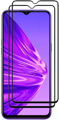 TINGTONG Edge To Edge Tempered Glass for Realme 5(Pack of 2)