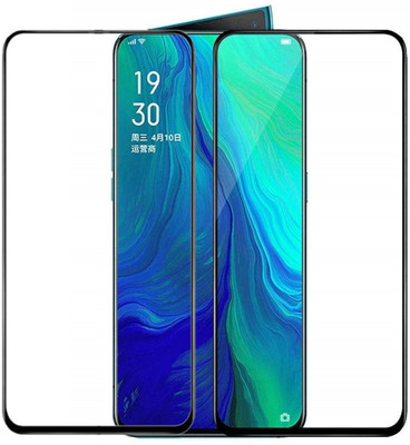 TINGTONG Edge To Edge Tempered Glass for Oppo Reno(Pack of 2)