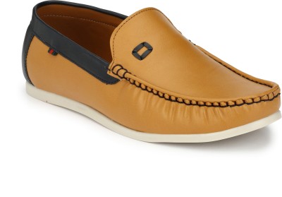 GUAVA GV15JA447 Loafers For Men(Brown, Black , 9)