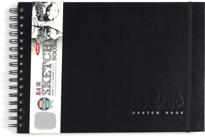 ANUPAM Drawing Sketch Book A4 Landscape Artists Students Wire Bound Spiral Notebooks -128 Pages 130 GSM Sketch Pad(128 Sheets)