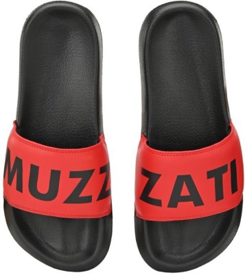 Muzzati Men Slides(Red, Black 6)