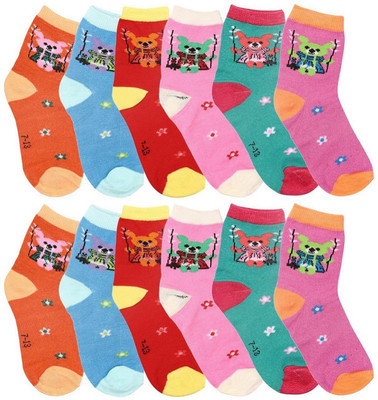panv Baby Boys & Baby Girls Animal Print Ankle Length(Pack of 12)