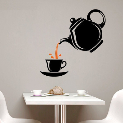 Asmi Collections 60 cm A Cup of Tea Removable Sticker(Pack of 1)